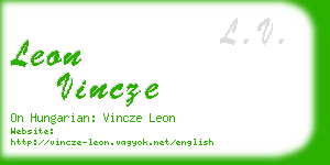 leon vincze business card